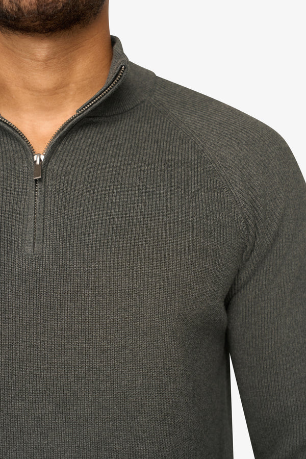 Vantage Zipper Pullover Antraciet
