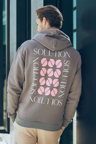 Kreativer Kapuzenpullover Grau