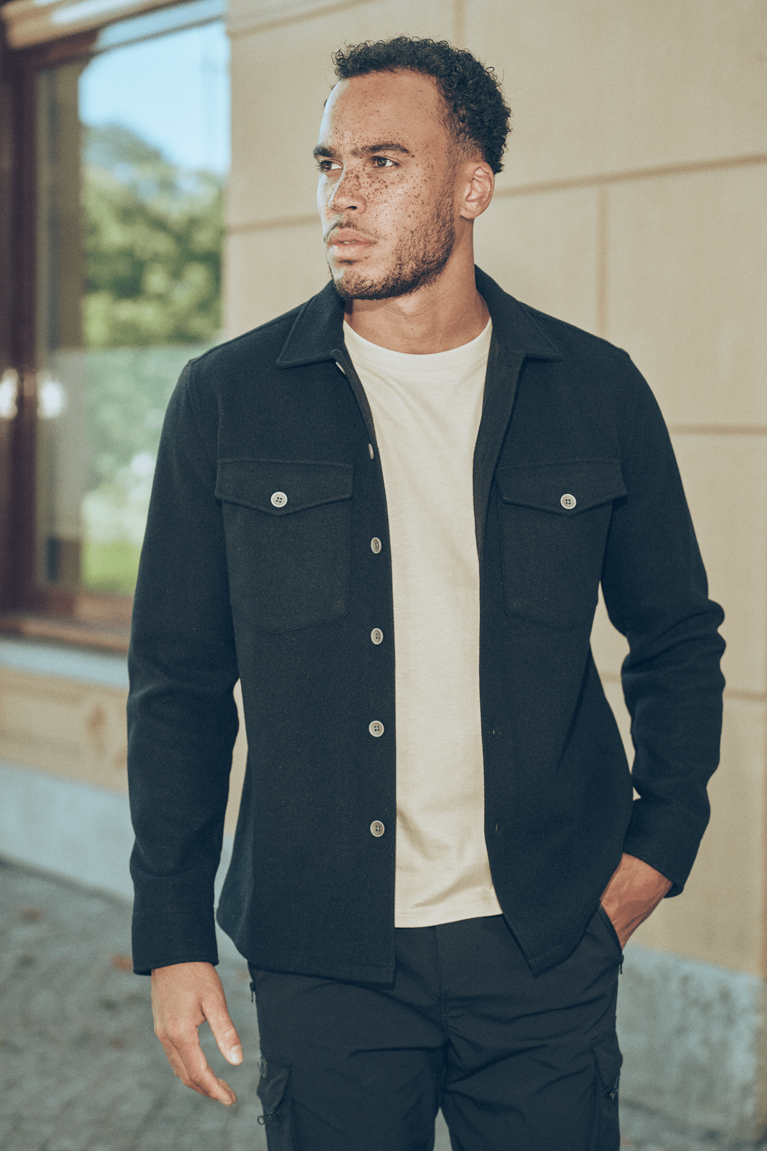 Majestic Überhemd Schwarz