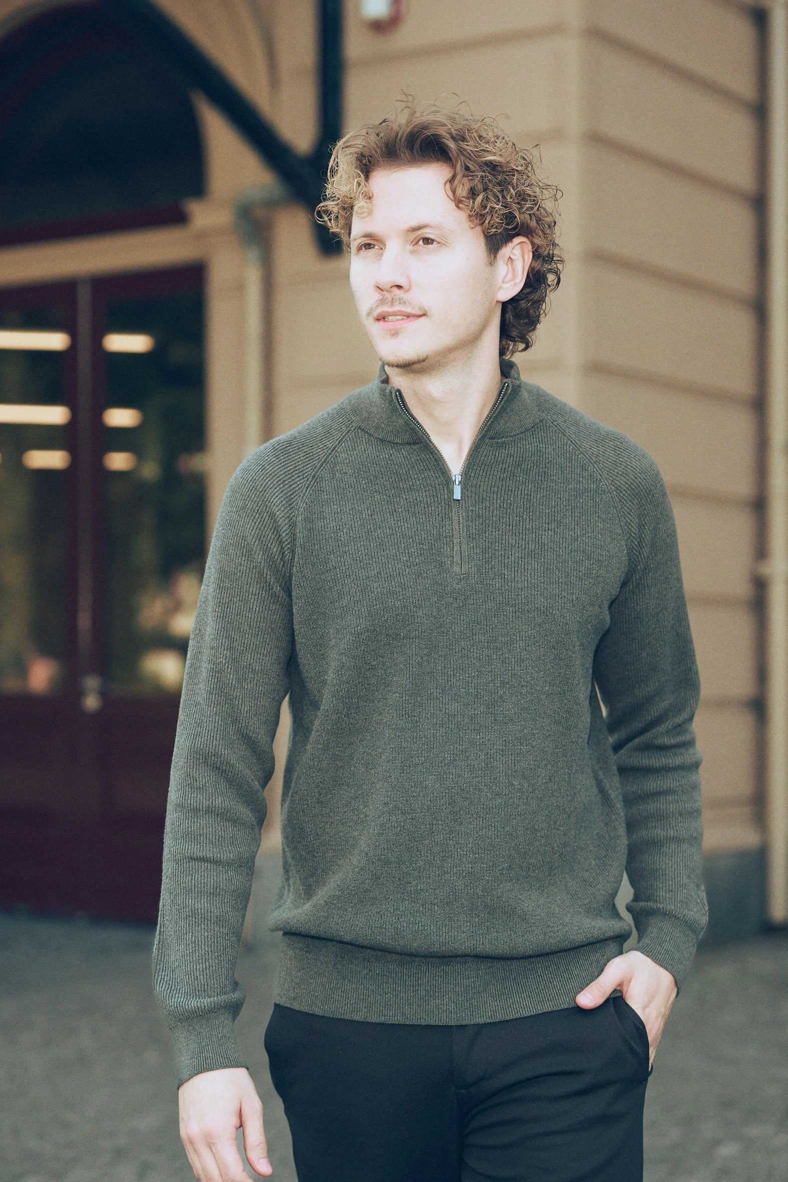 Vantage Zipper Pullover Anthrazit