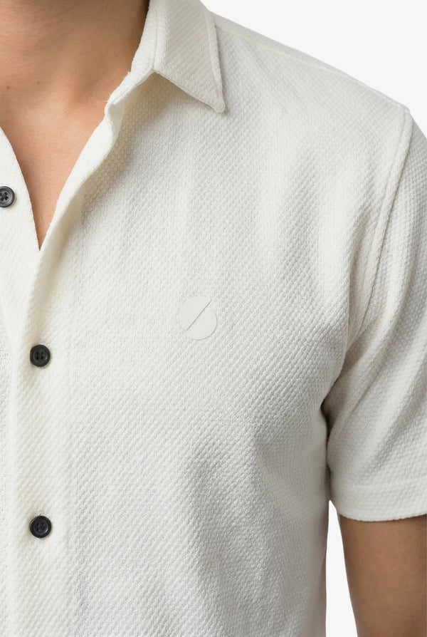 Elite Jacquard Shirt White