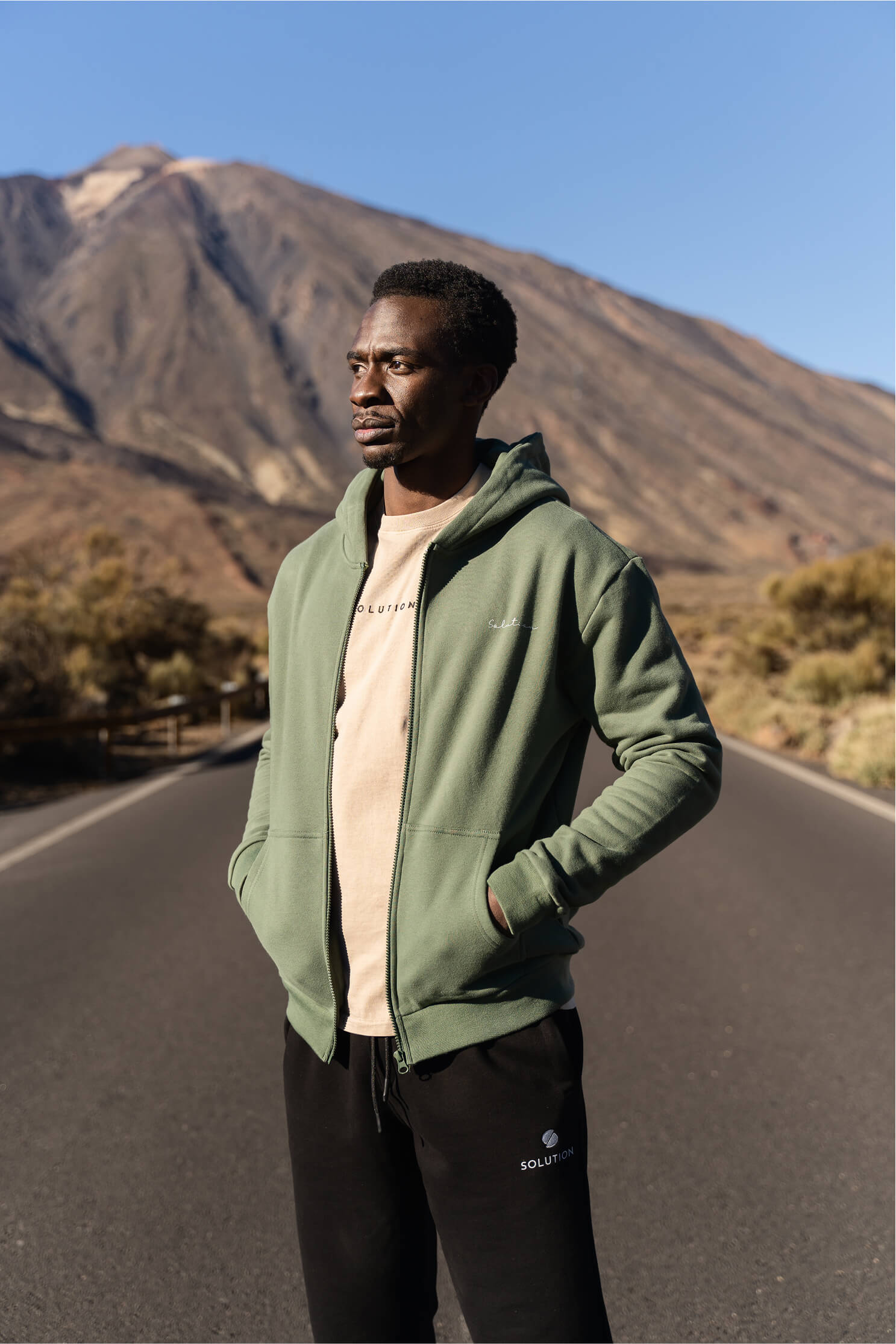 Essential Zipper Hoodie Agave Grün