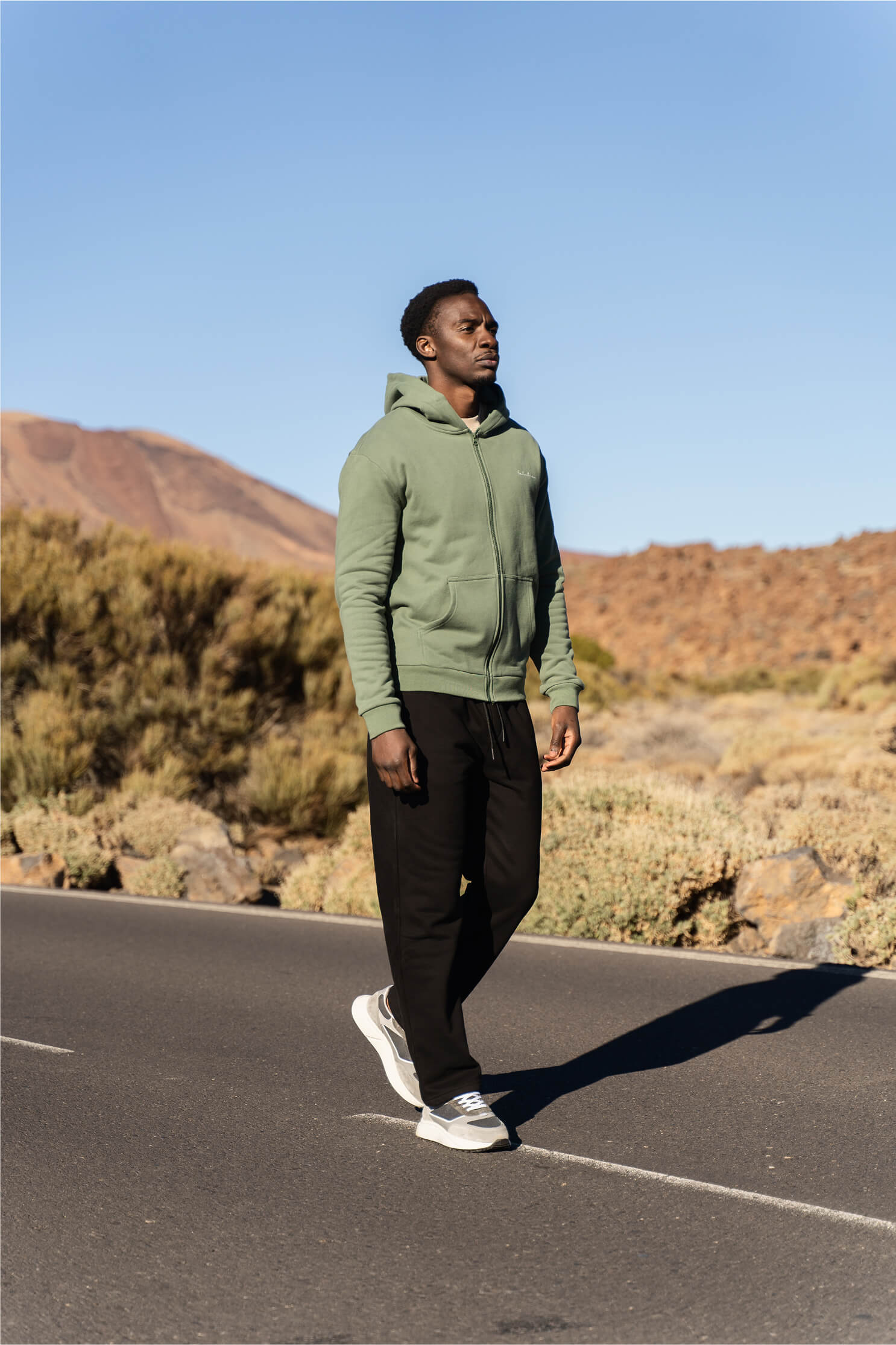 Essential Zipper Hoodie Agave Grün