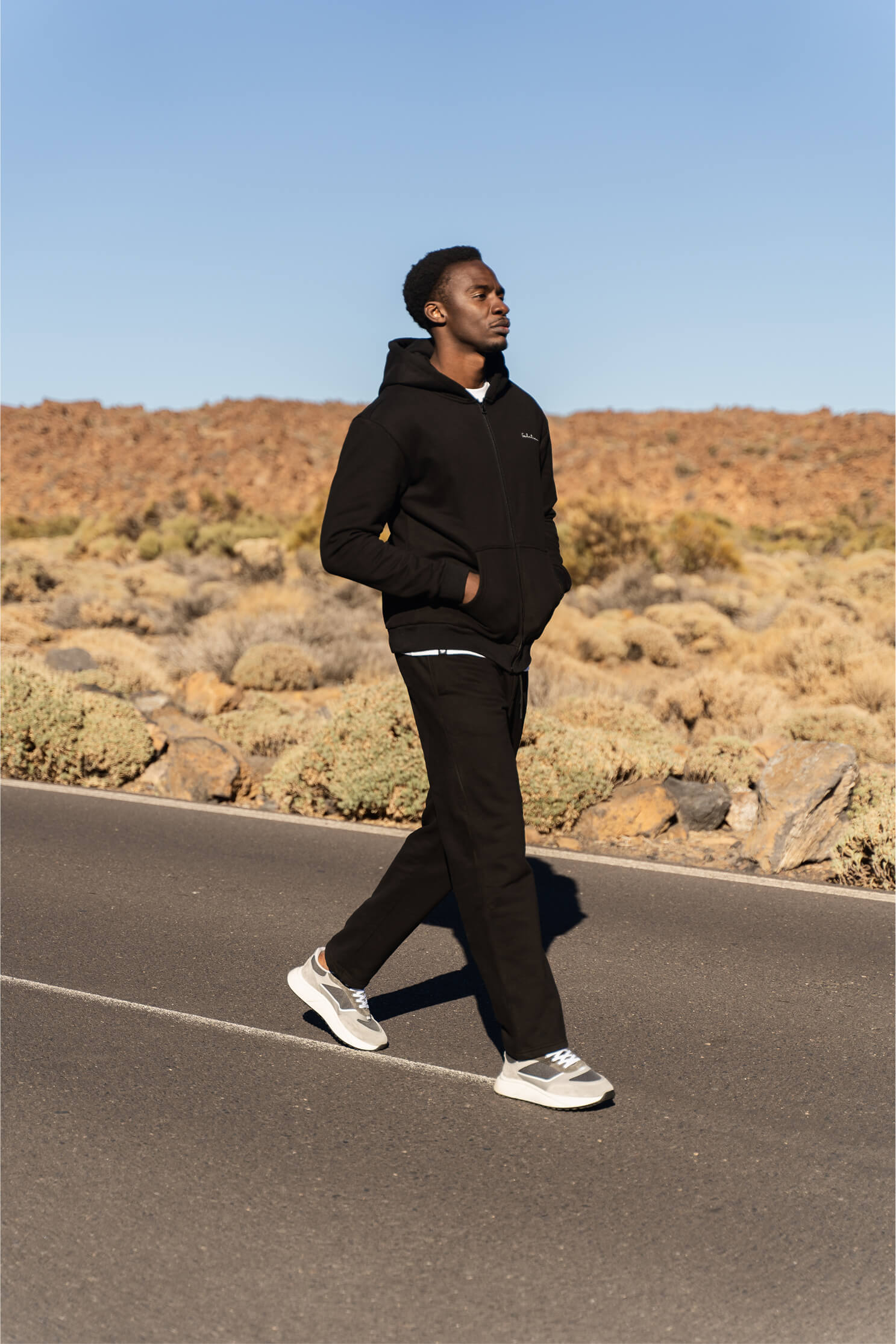 Essential Reißverschluss-Hoodie Schwarz