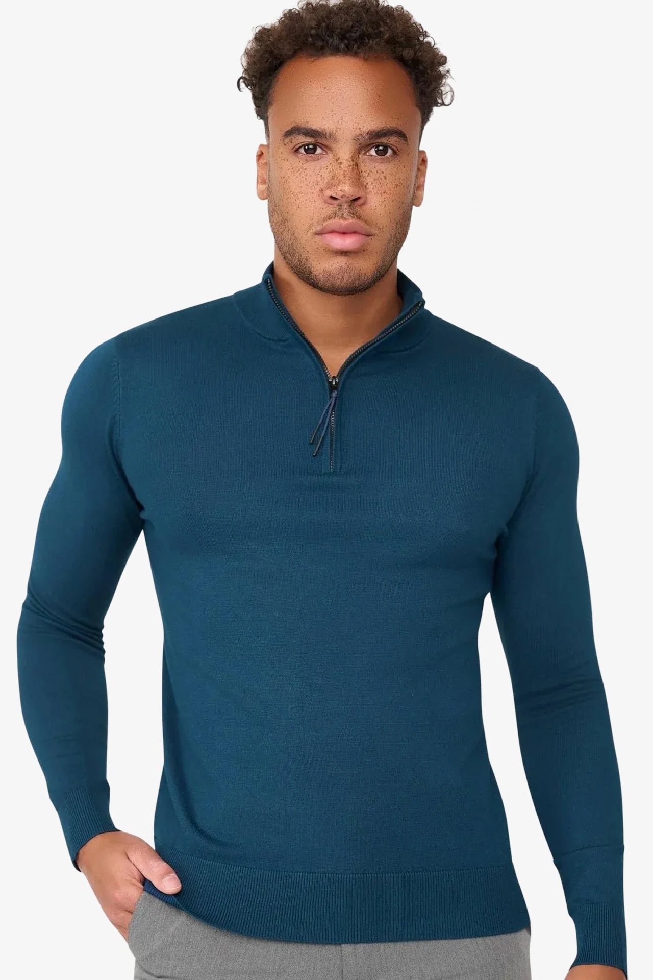 Reißverschlusspullover Simon Navy