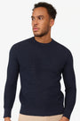 Skyline Waffelpullover Dunkelmarine
