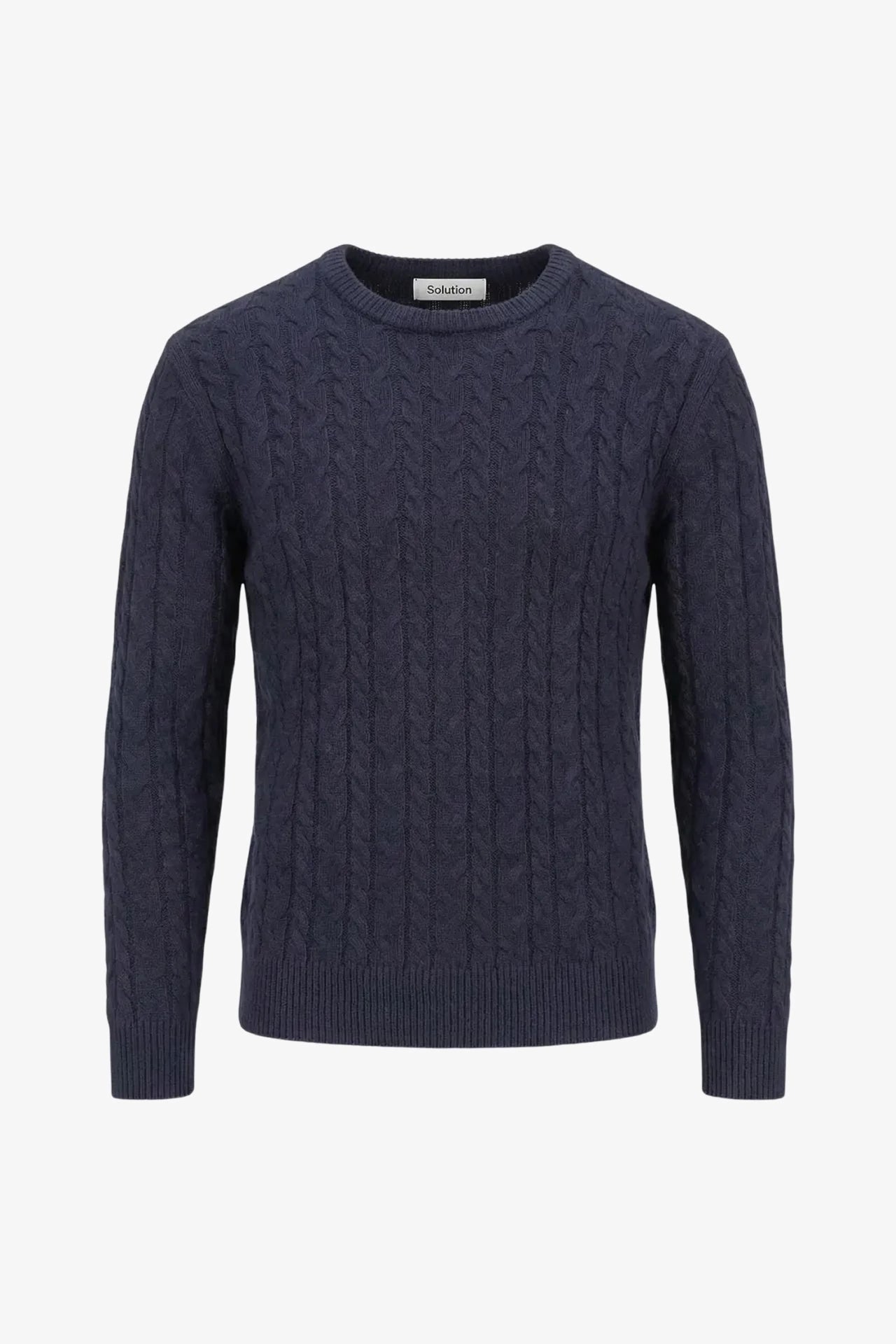 Loom Cable Pullover Navy