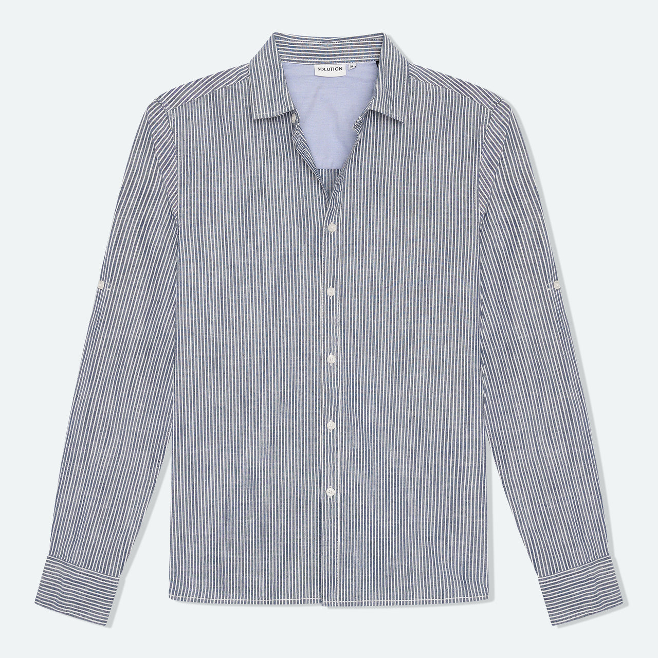 Streifenhemd Ezra Blue/Ecru