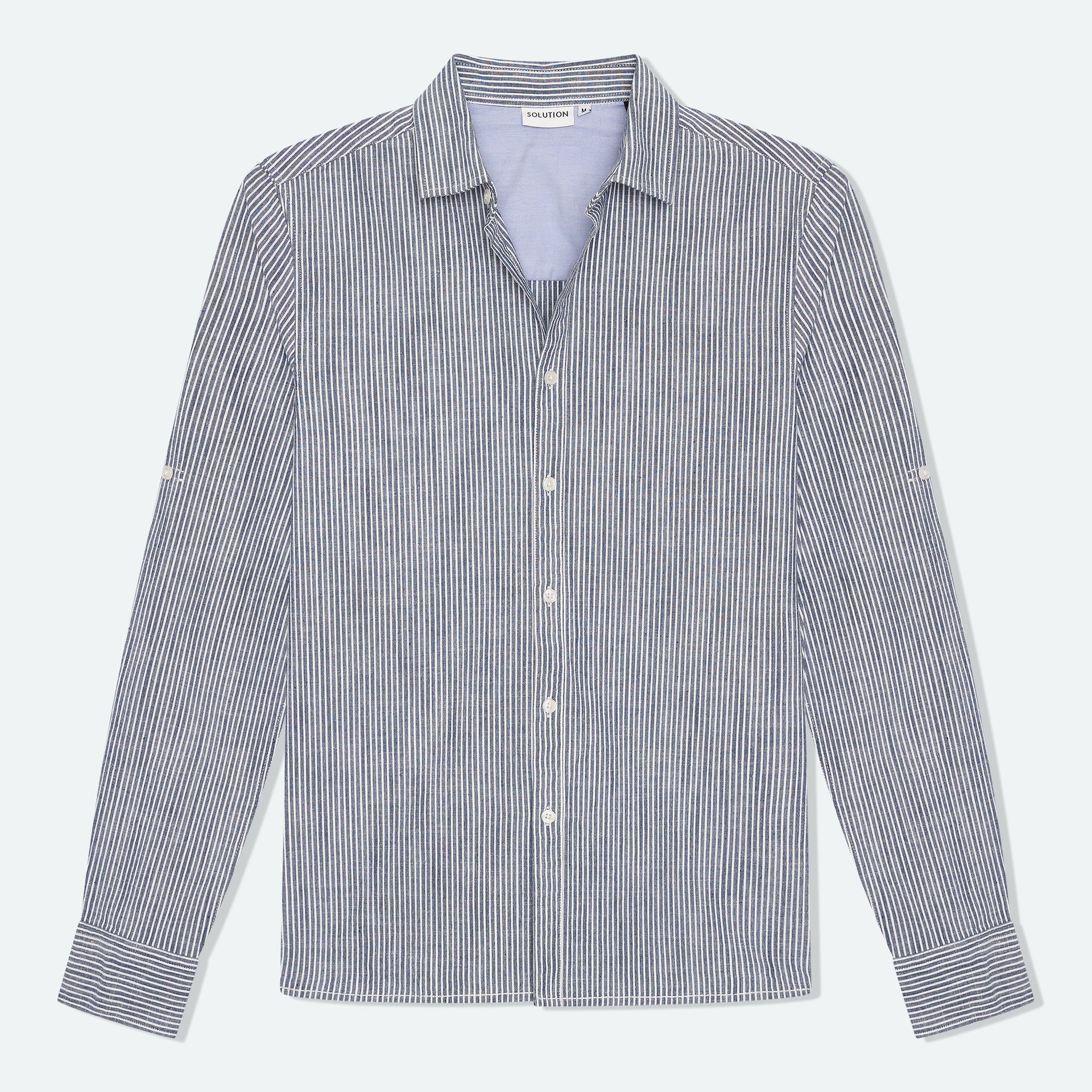 Streifenhemd Ezra Blue/Ecru