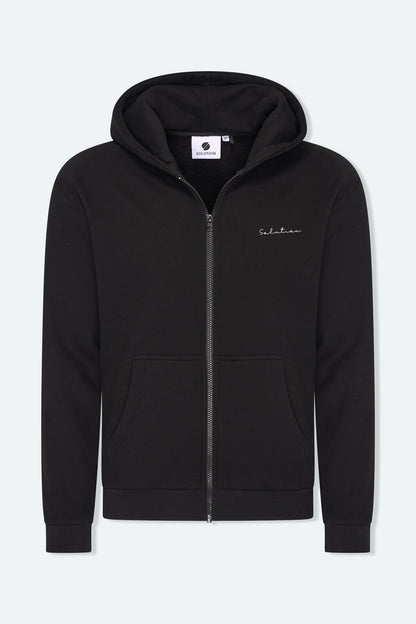 Essential Reißverschluss-Hoodie Schwarz