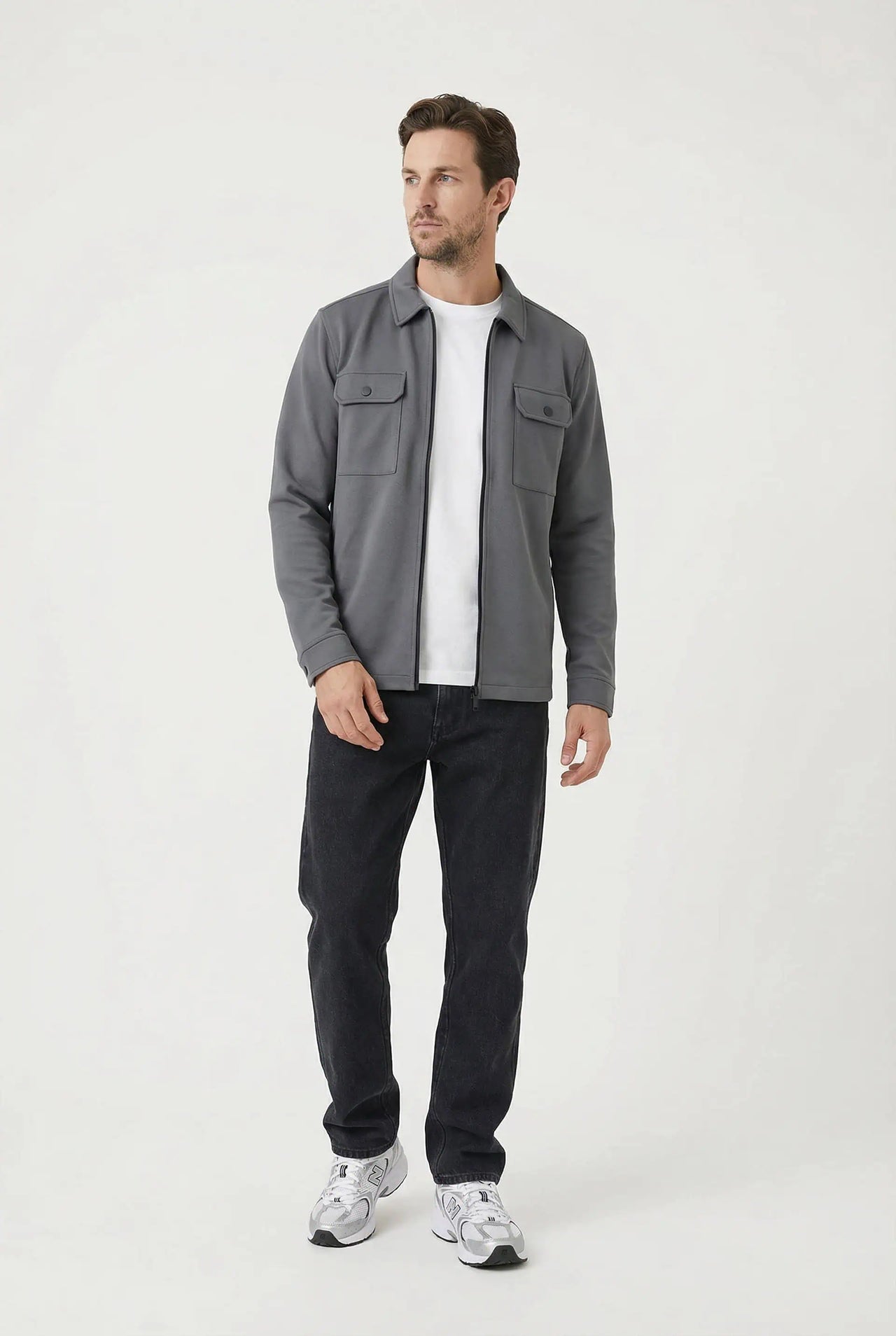 Shift Zipper Overshirt Antraciet