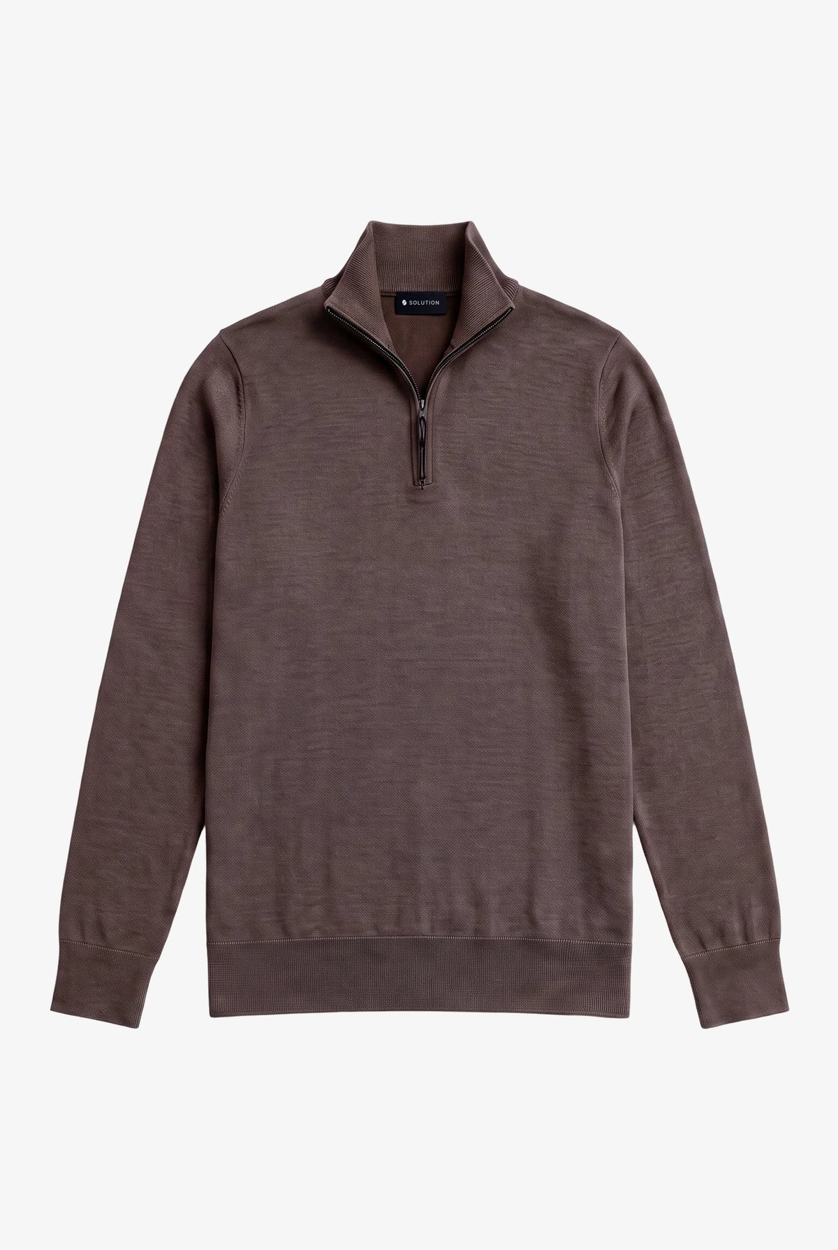 Zipper pullover Simon Dark Brown