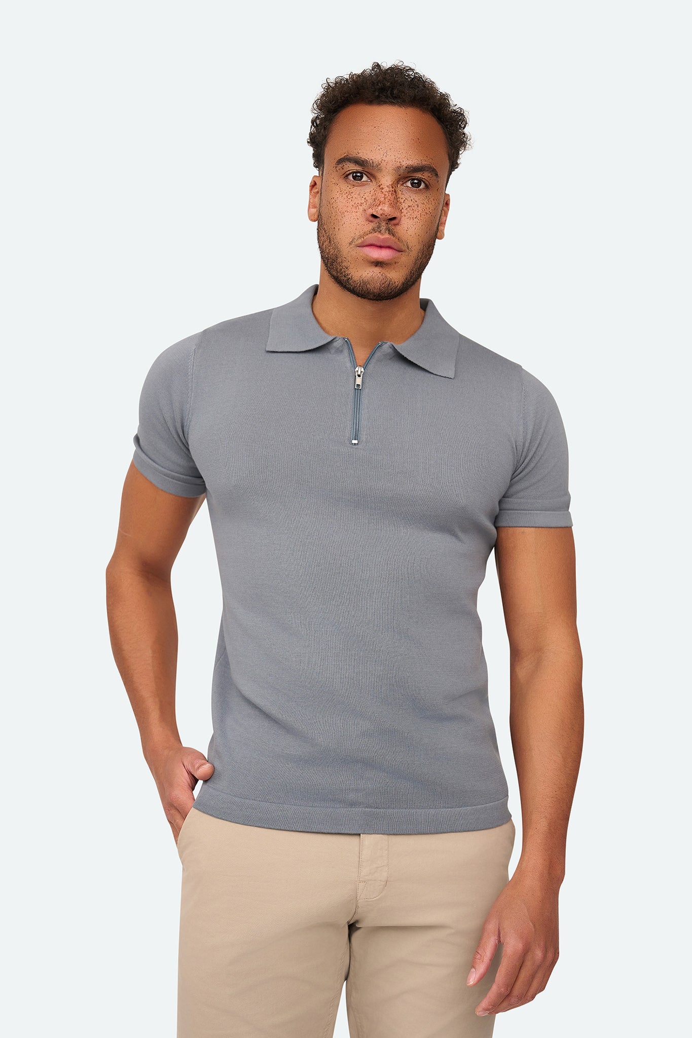 Polo-Reißverschluss Raf Blau