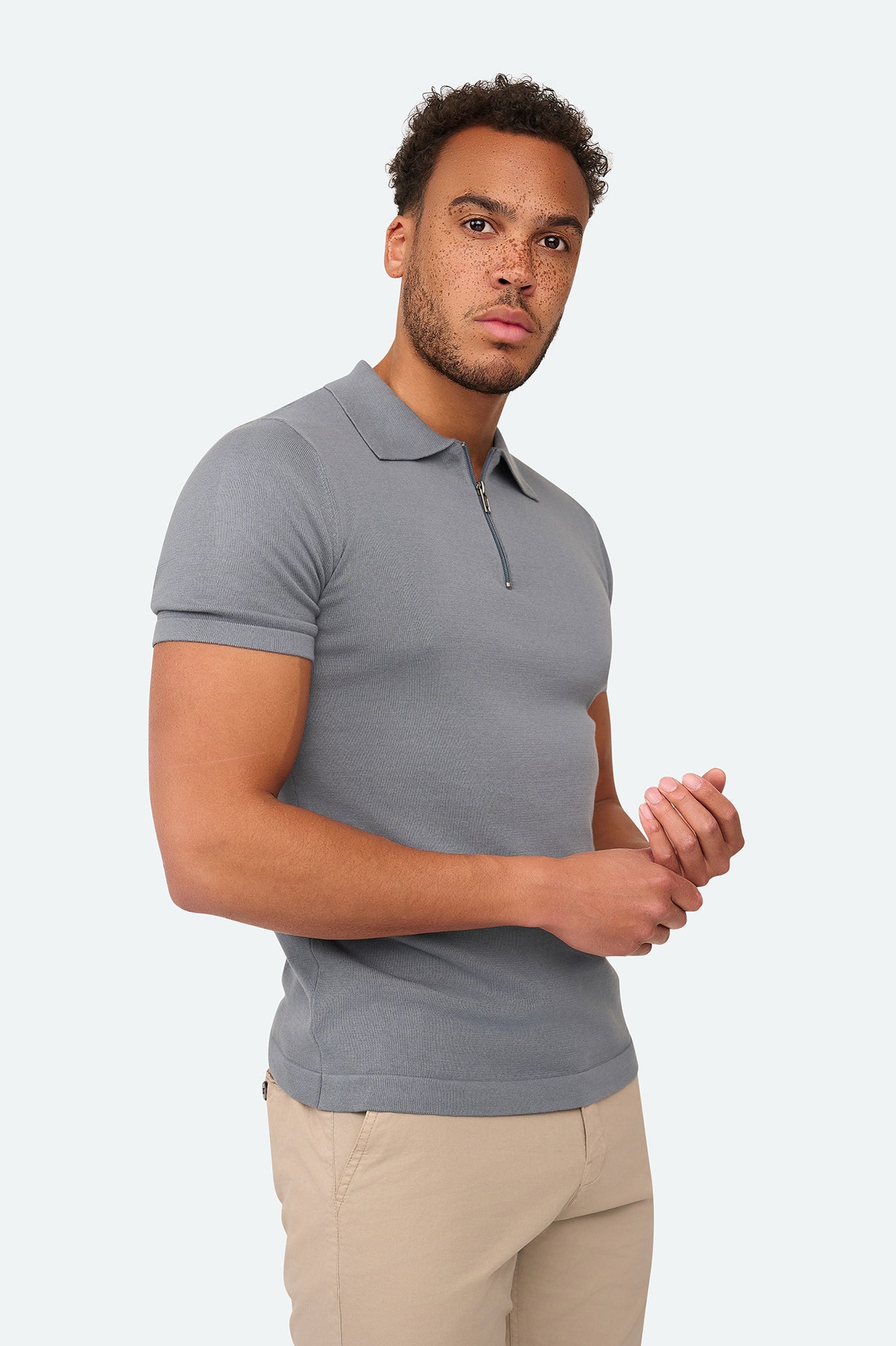 Polo-Reißverschluss Raf Blau