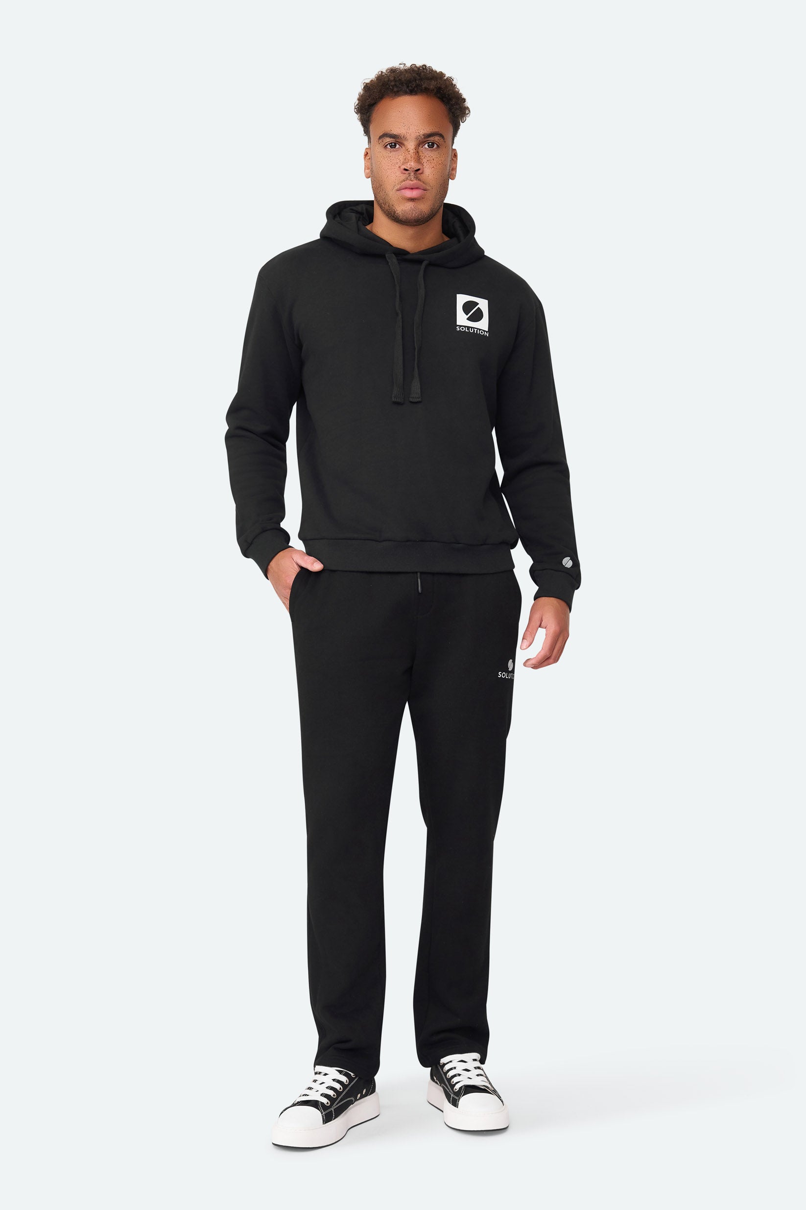 Kreativer Kapuzenpullover Schwarz