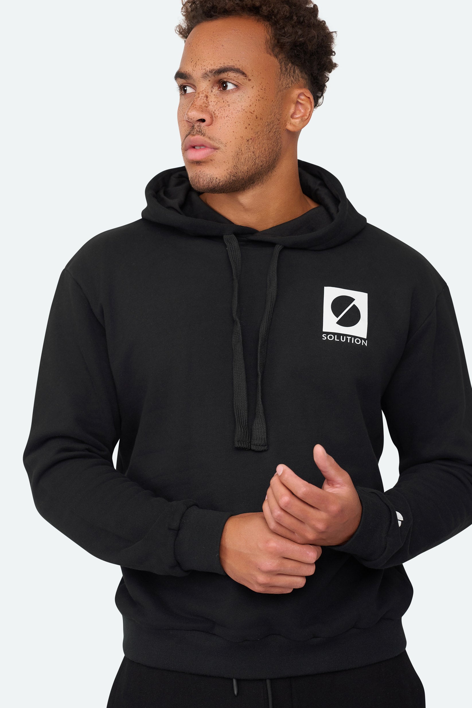 Kreativer Kapuzenpullover Schwarz
