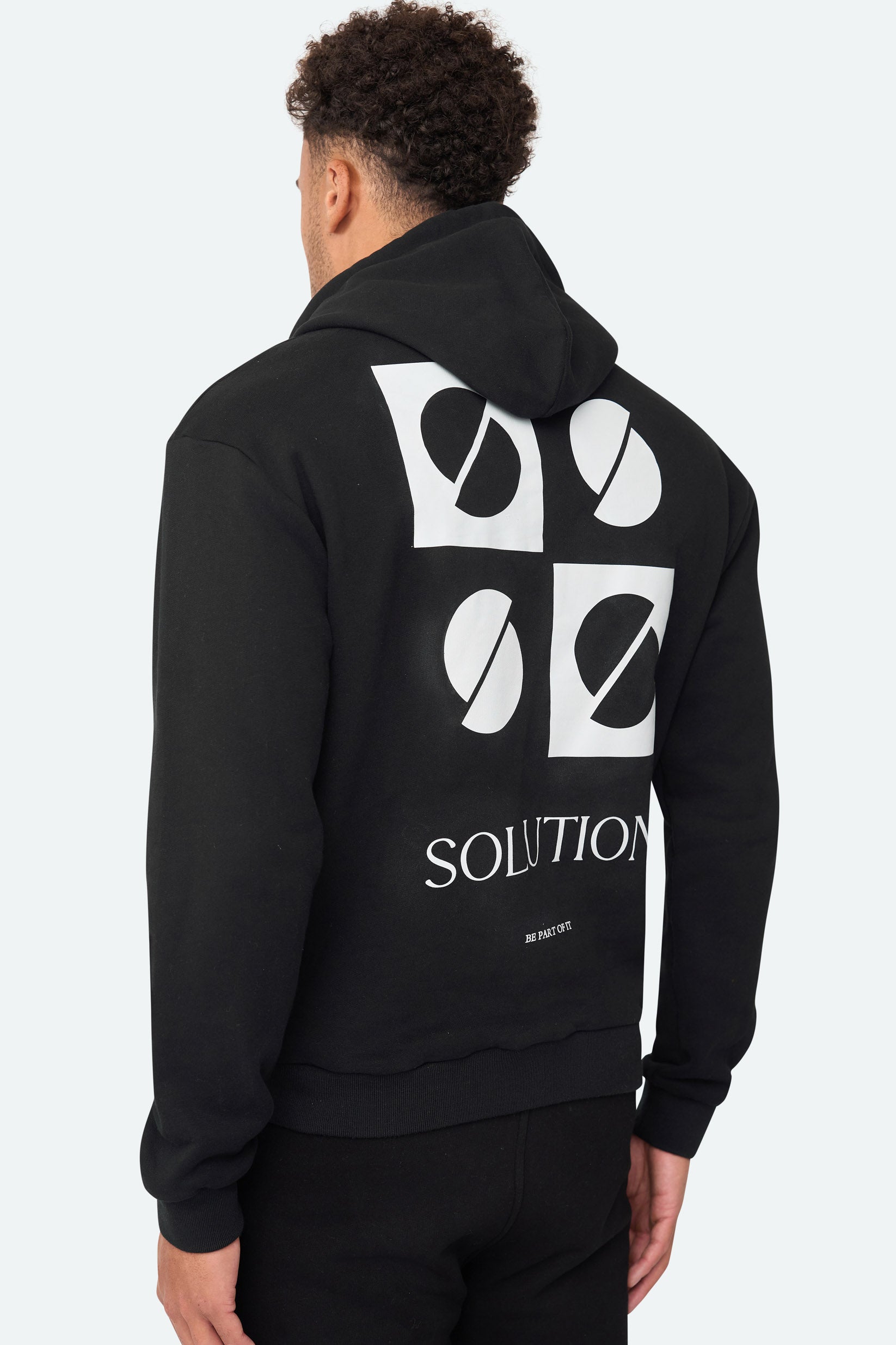 Kreativer Kapuzenpullover Schwarz