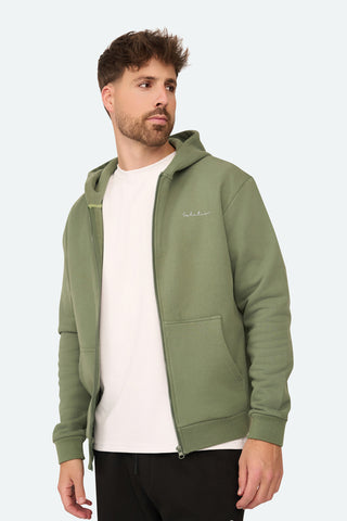Essential Zipper Hoodie Agave Grün