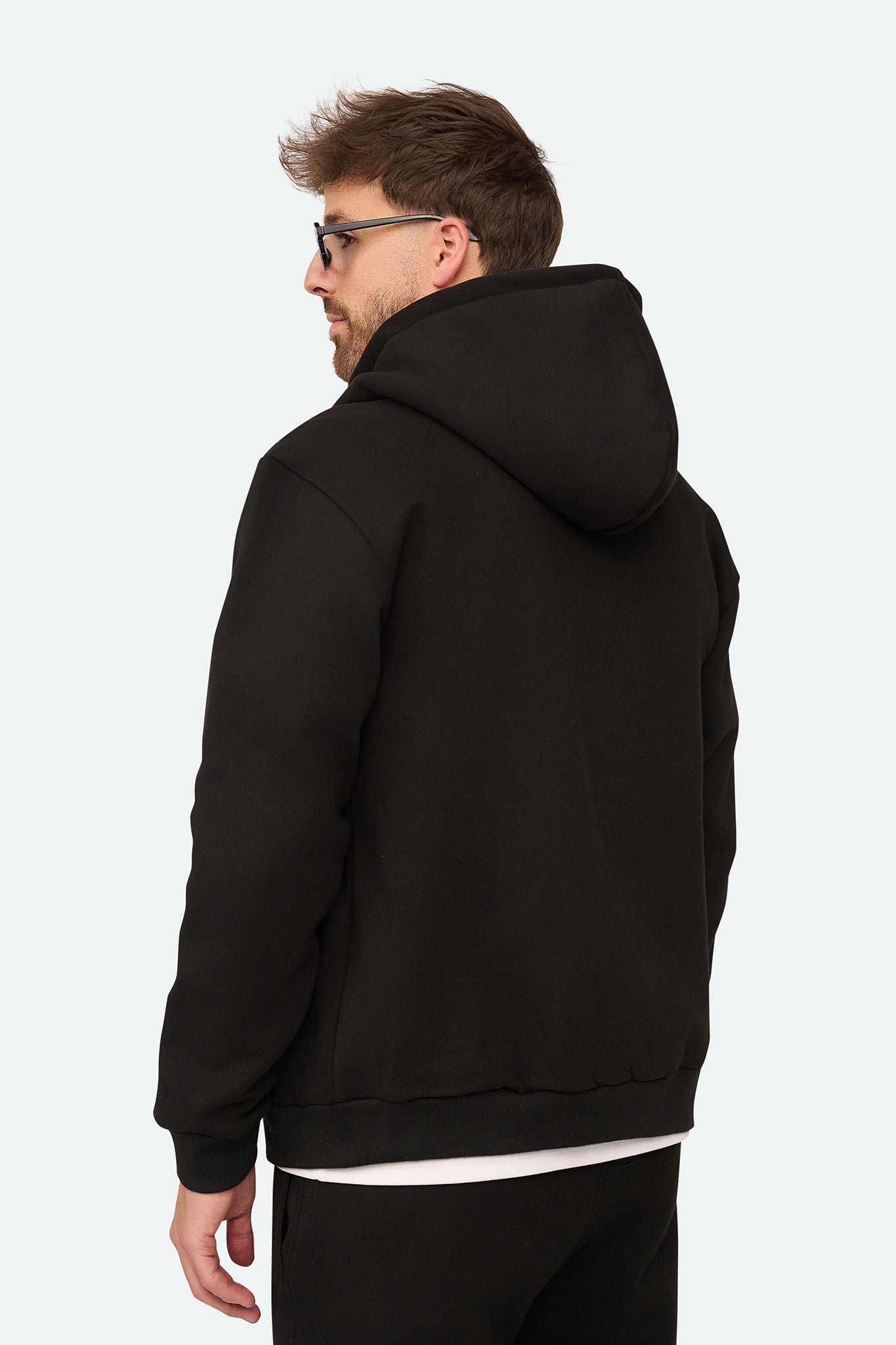 Essential Reißverschluss-Hoodie Schwarz