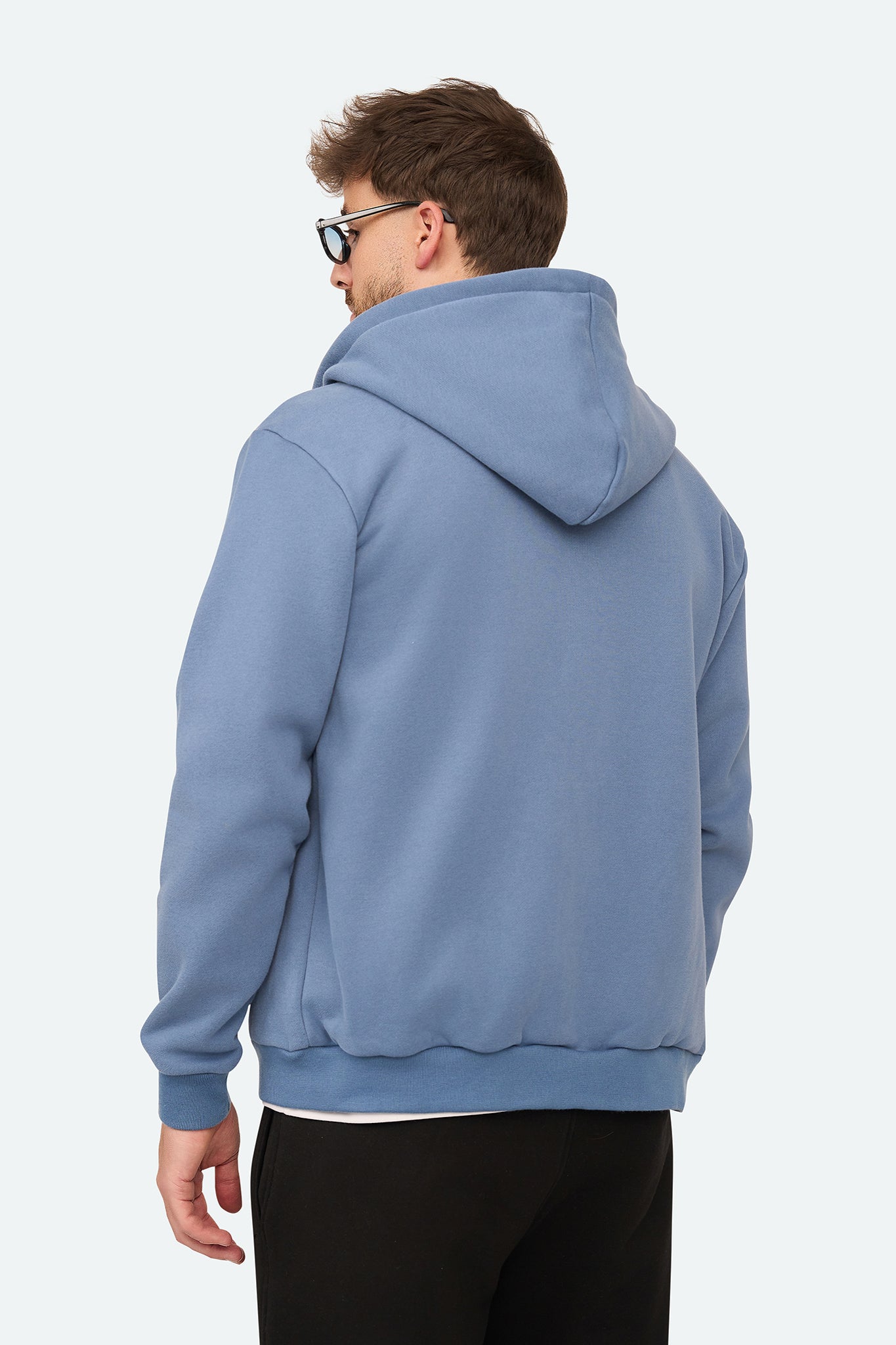 Essential Zipper Hoodie Raf Blau