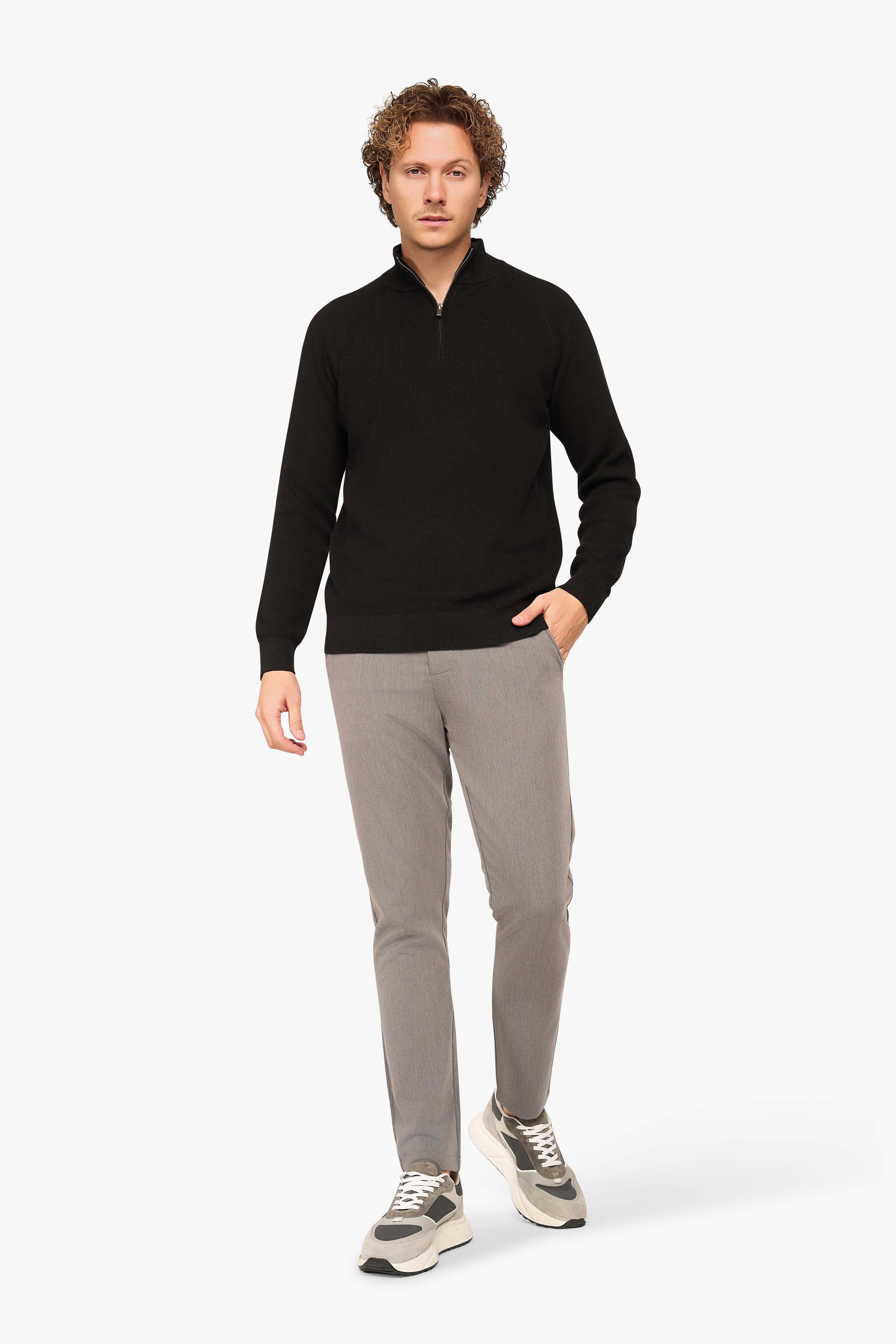 Vantage Zipper Pullover Schwarz