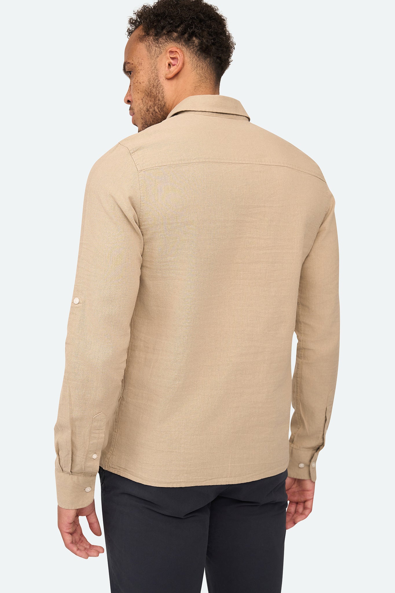 Leinenhemd Lean Taupe