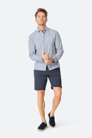 Streifenhemd Ezra Blue/Ecru