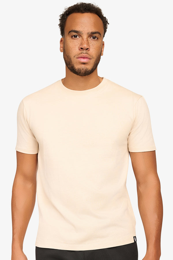 Alpha Basic T-Shirt Regular Fit Beige
