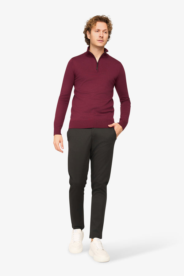 Zipper pullover Simon Bordeaux