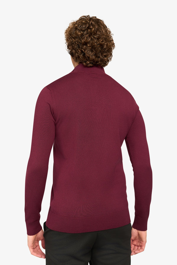 Zipper pullover Simon Bordeaux