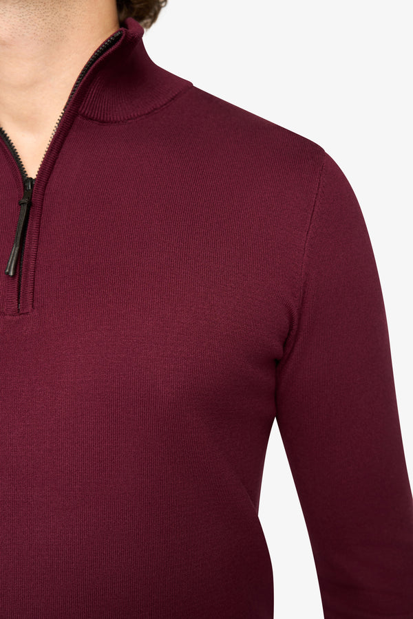 Zipper pullover Simon Bordeaux