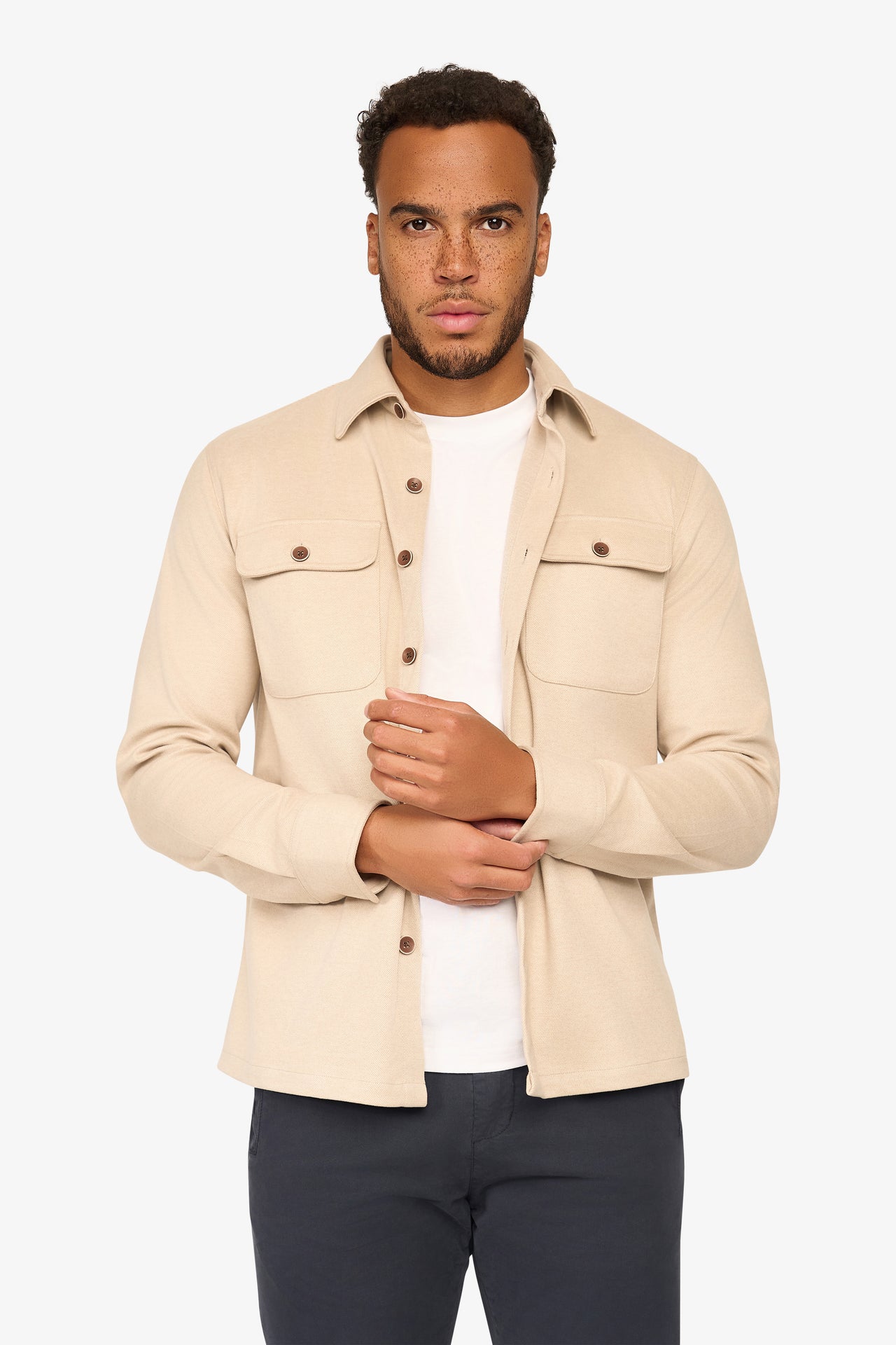 Twist Overshirt Hellbeige