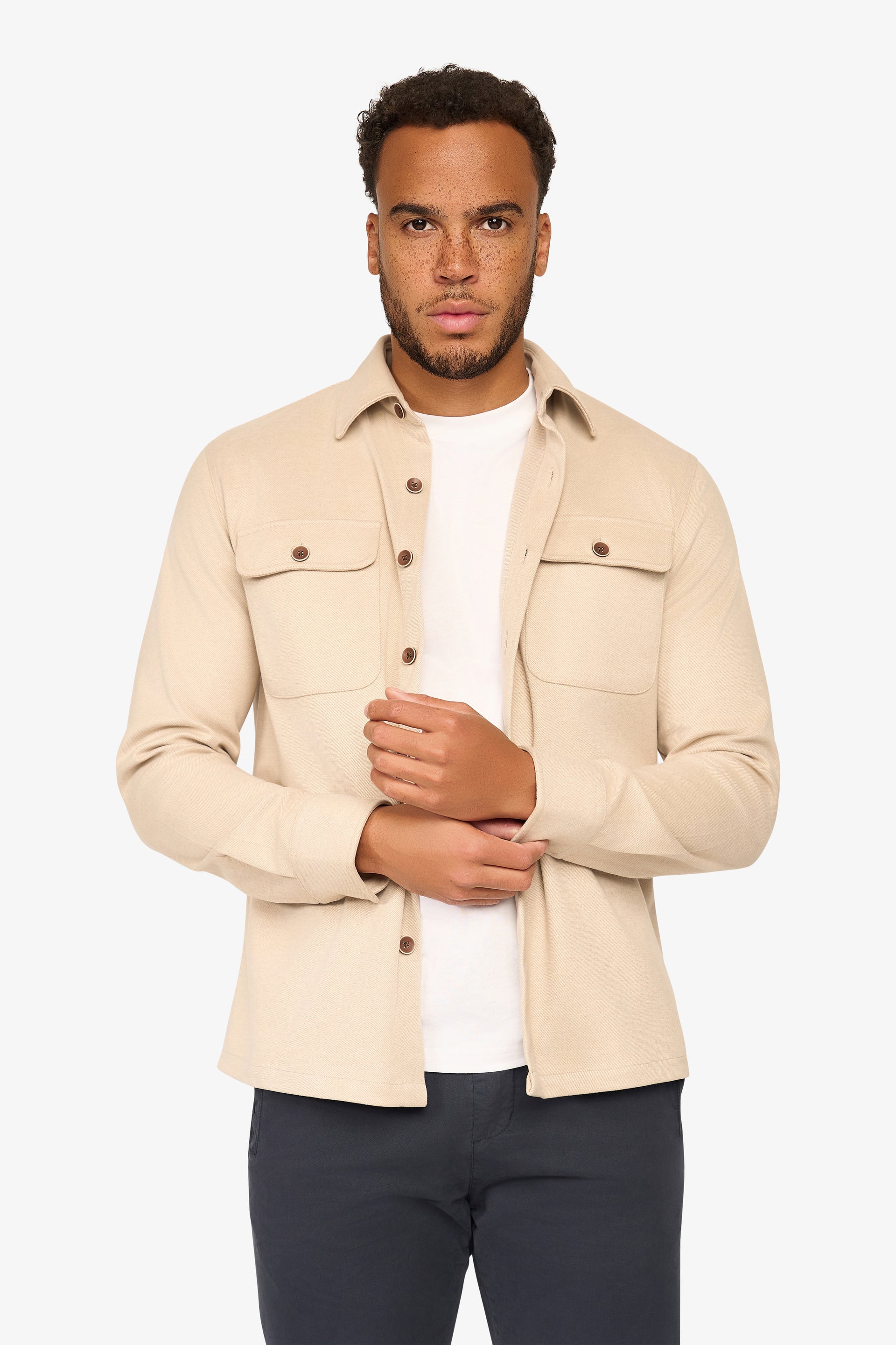 Twist Overshirt Hellbeige