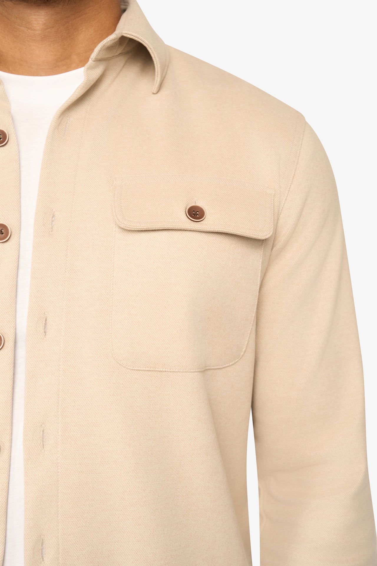Twist Overshirt Hellbeige