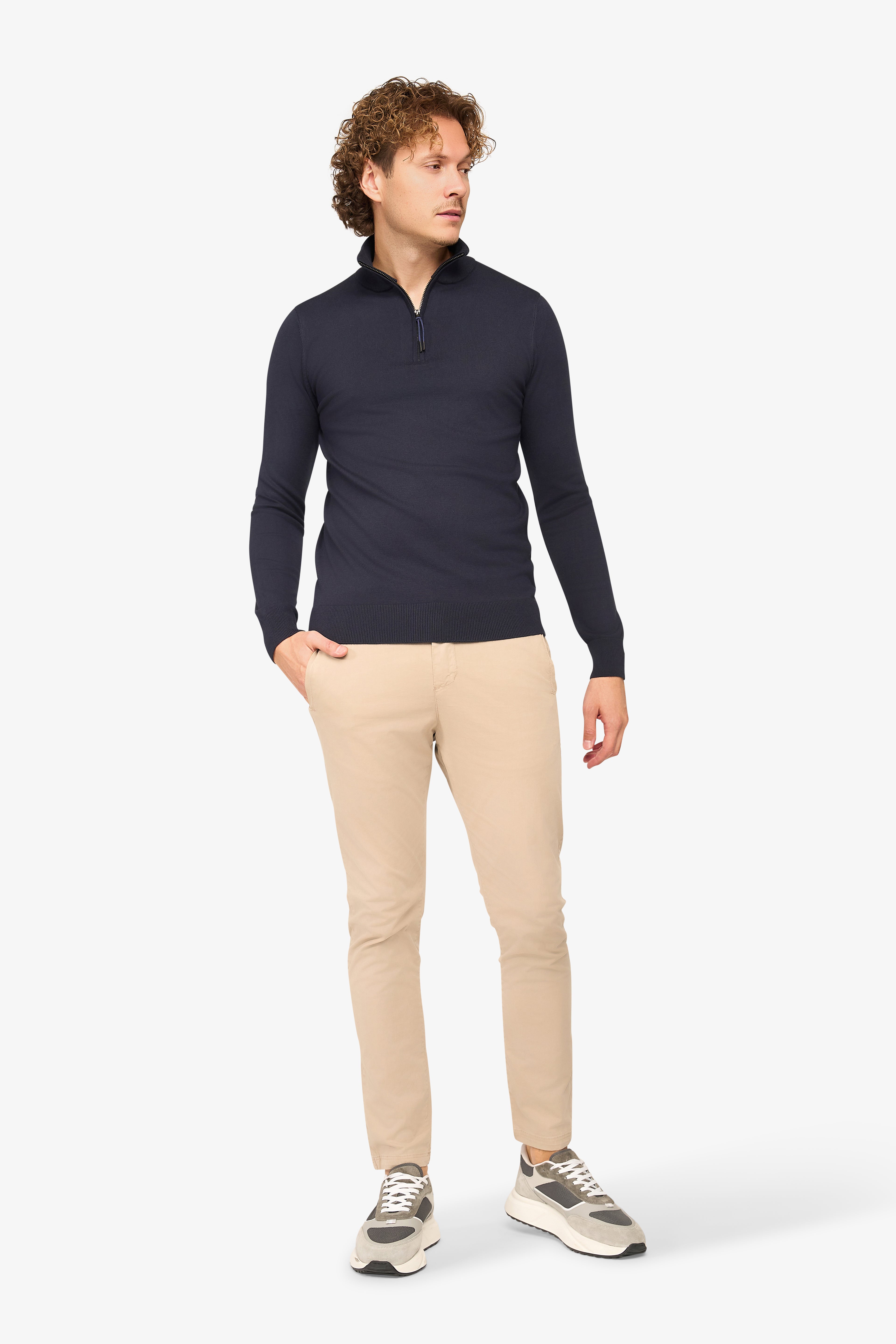 Reißverschlusspullover Simon Dark Navy