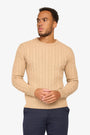 Loom Zopfmusterpullover Marineblau