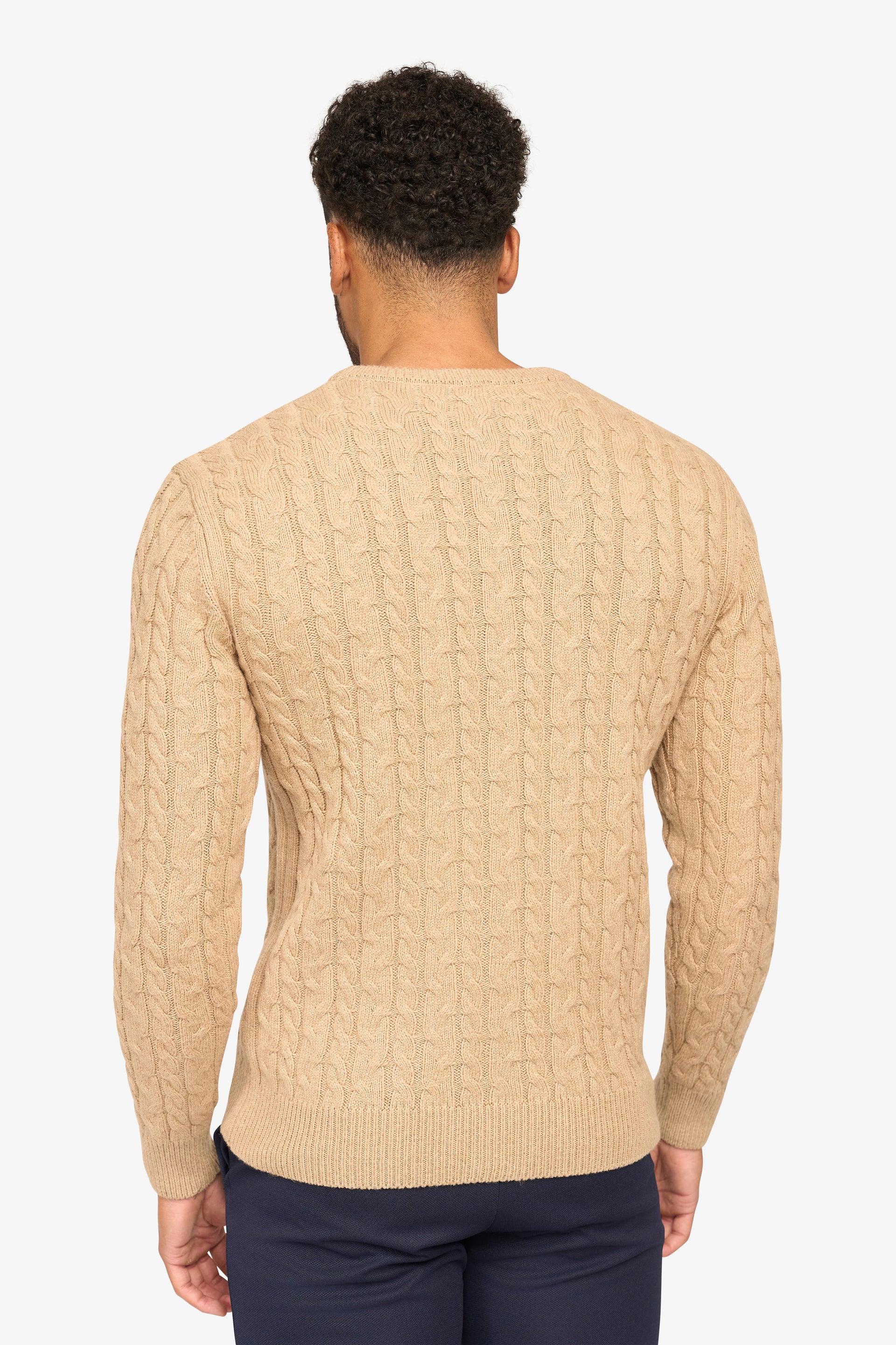 Loom Zopfmusterpullover Beige