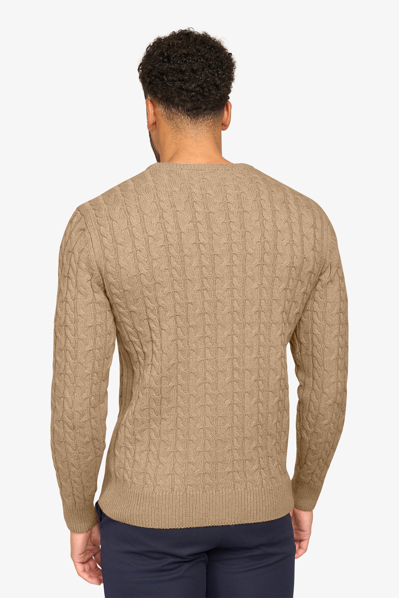 Loom Zopfmusterpullover Beige