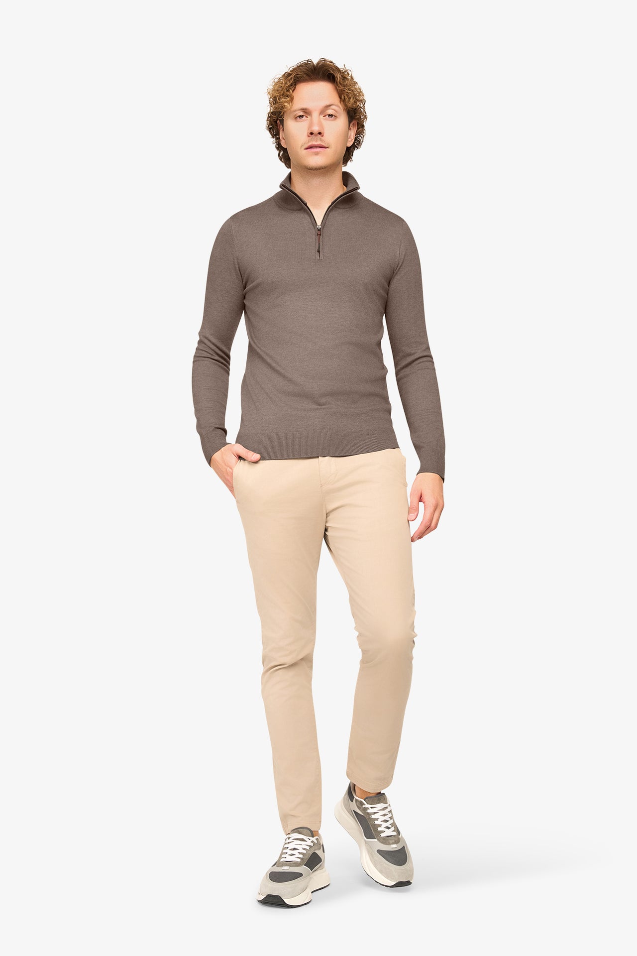 Simon Mocca Reißverschlusspullover