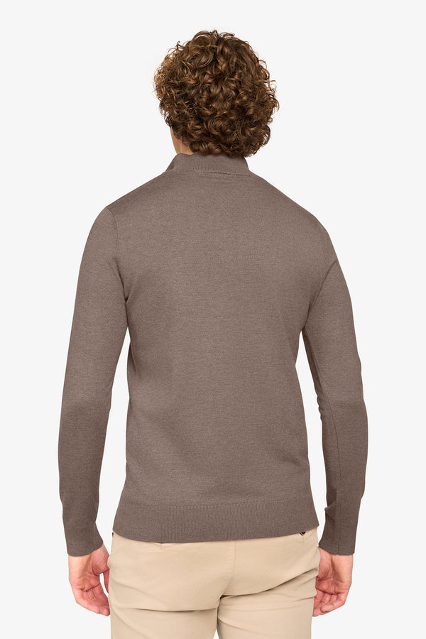Zipper pullover Simon Mocca