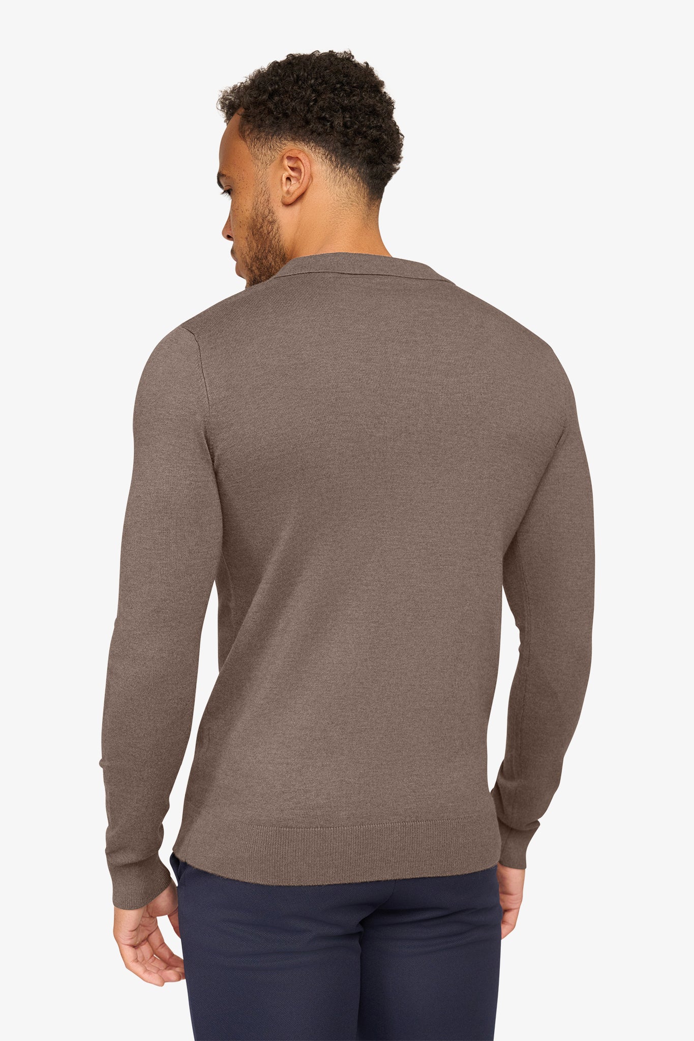 Langarm Polo Ralf Mocca