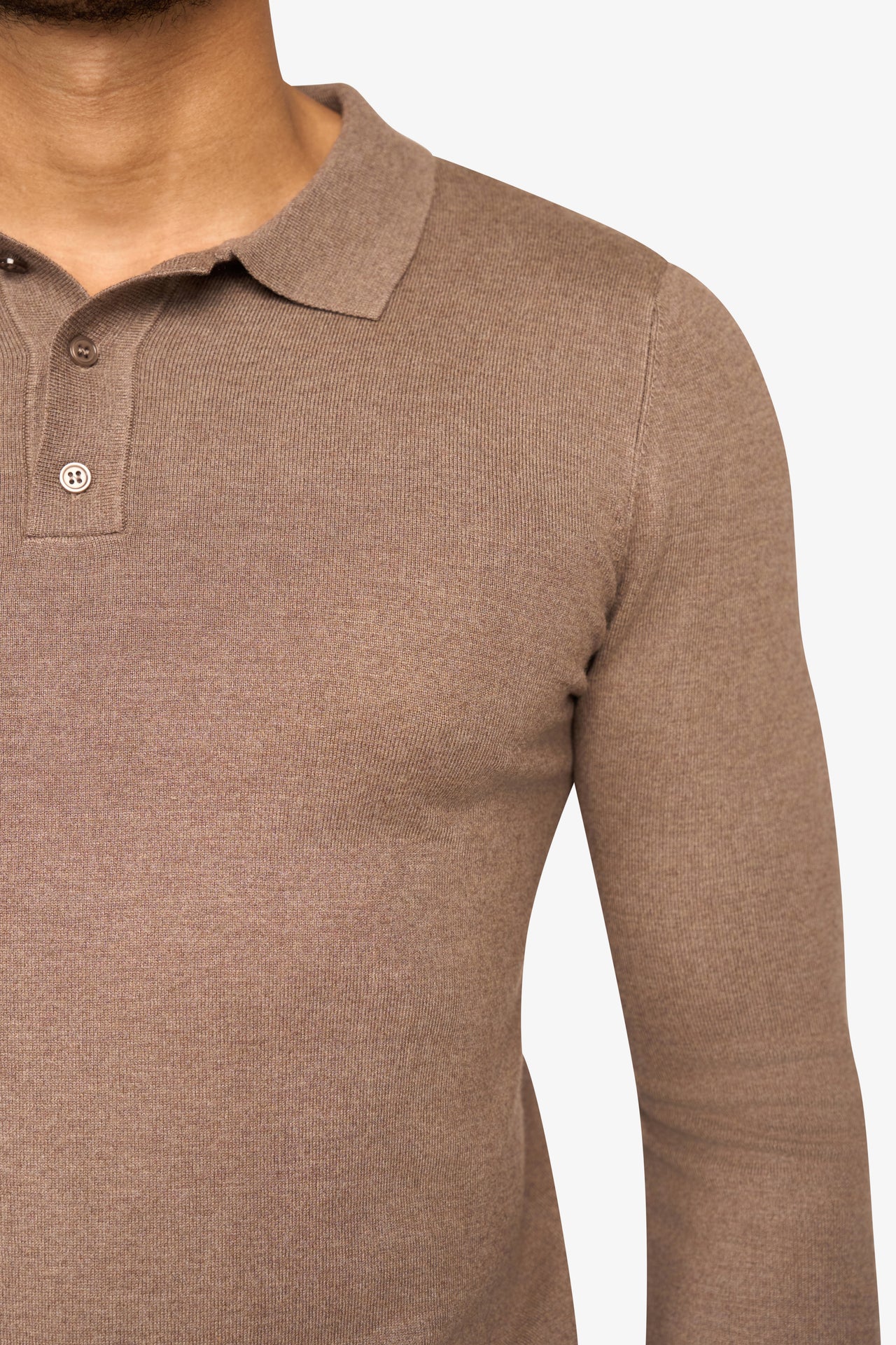 Langarm Polo Ralf Mocca