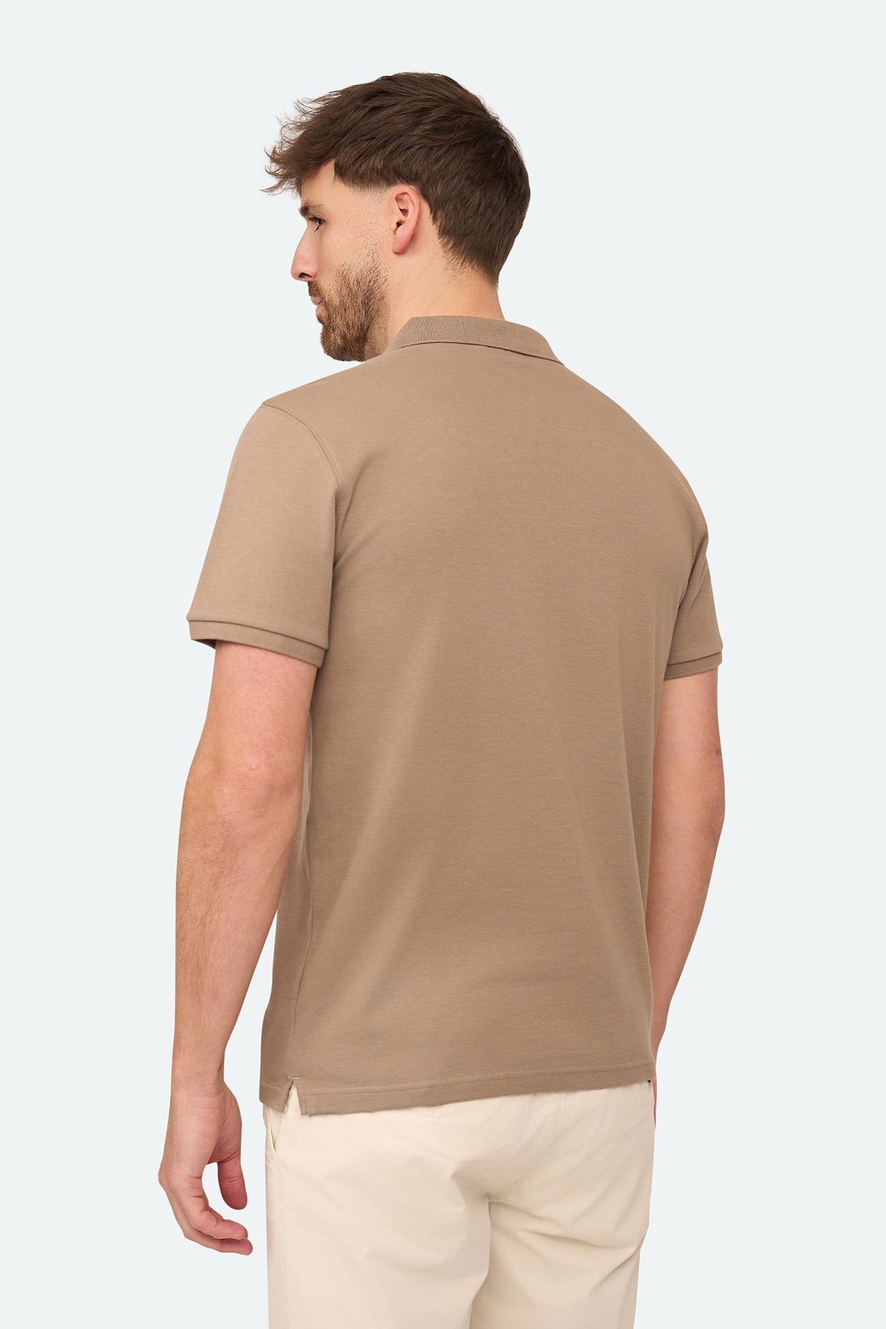 Kurzarm-Polo Olroy Taupe