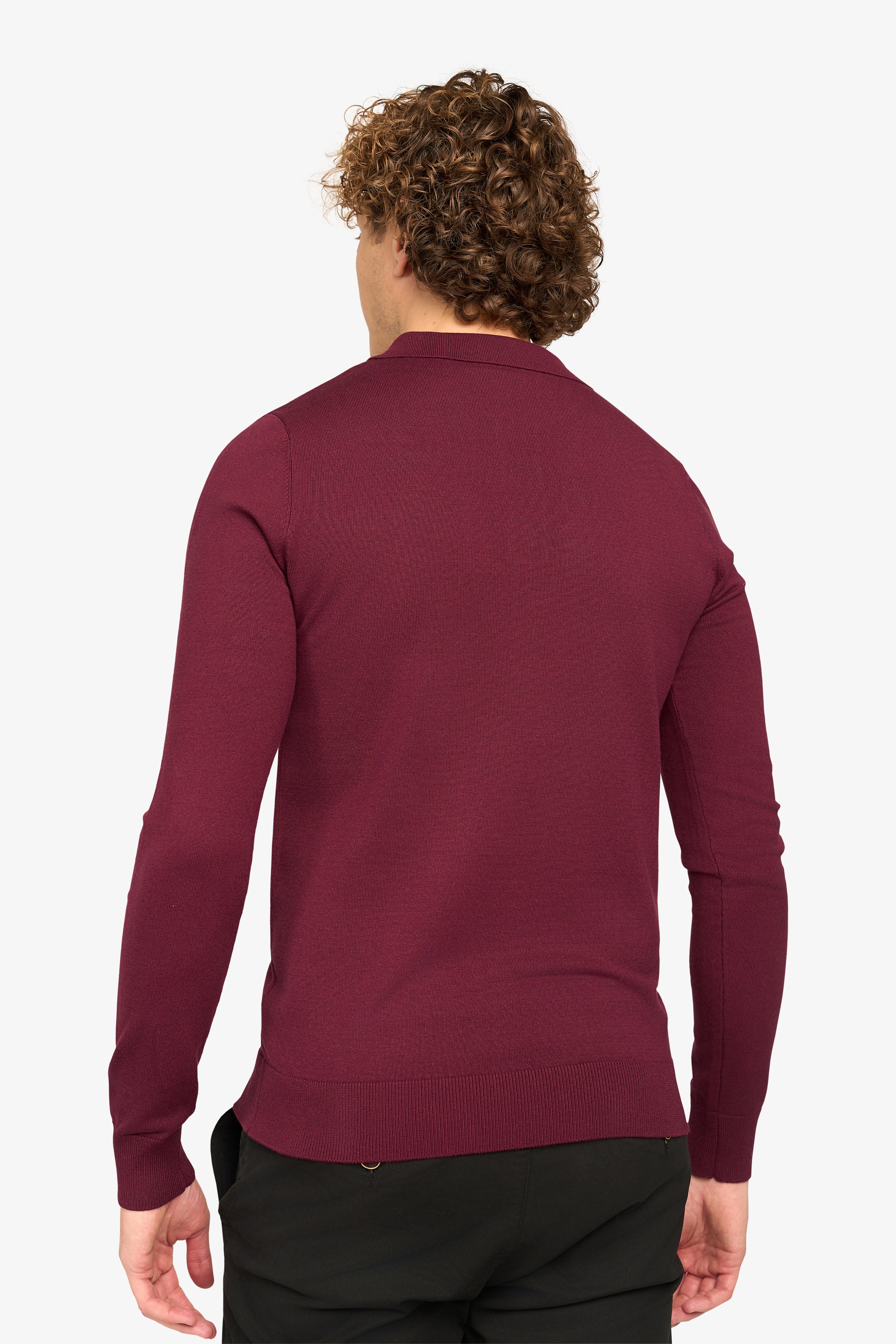 Langarm Polo Ralf Bordeaux
