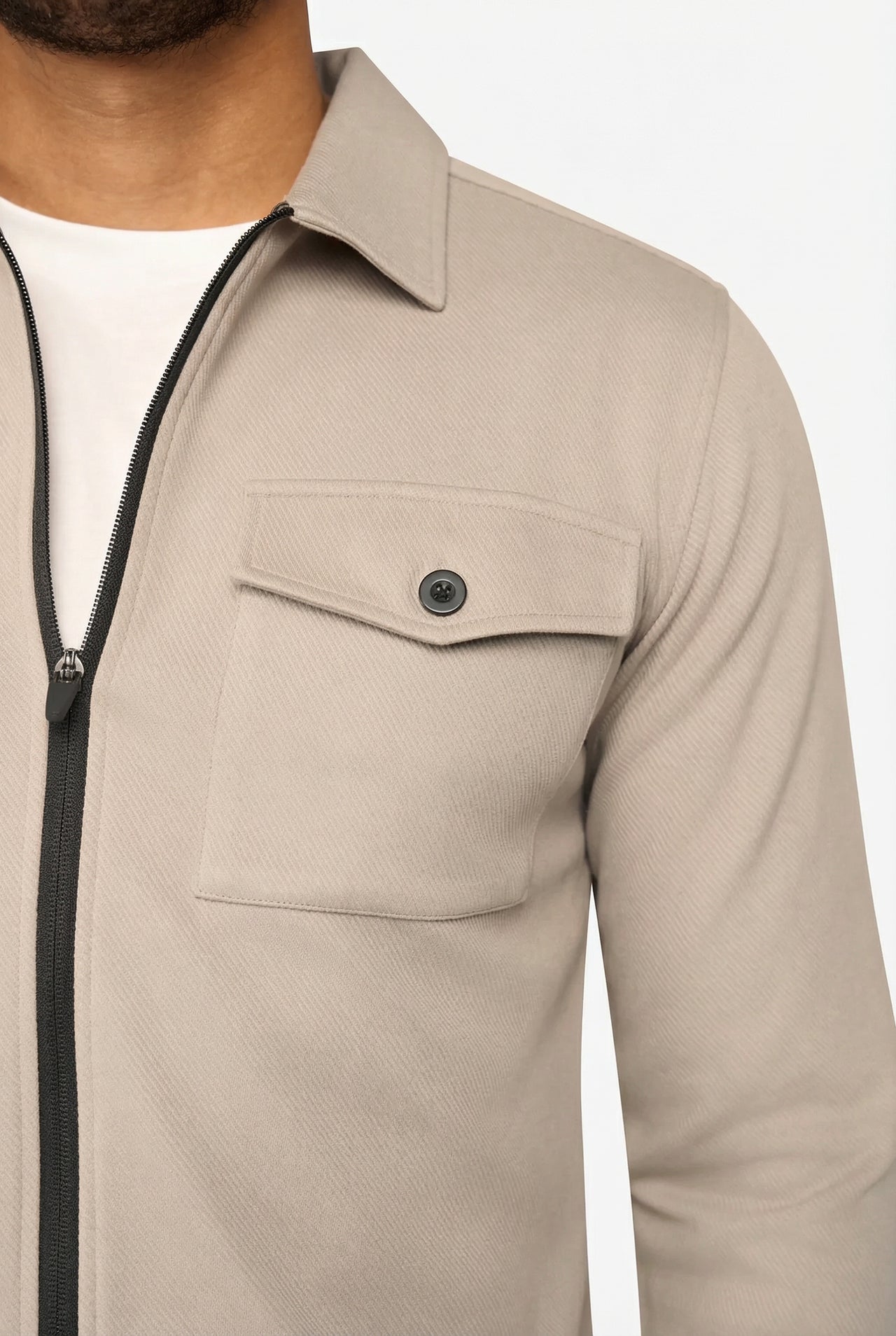 Element Zipper Overshirt Elfenbein