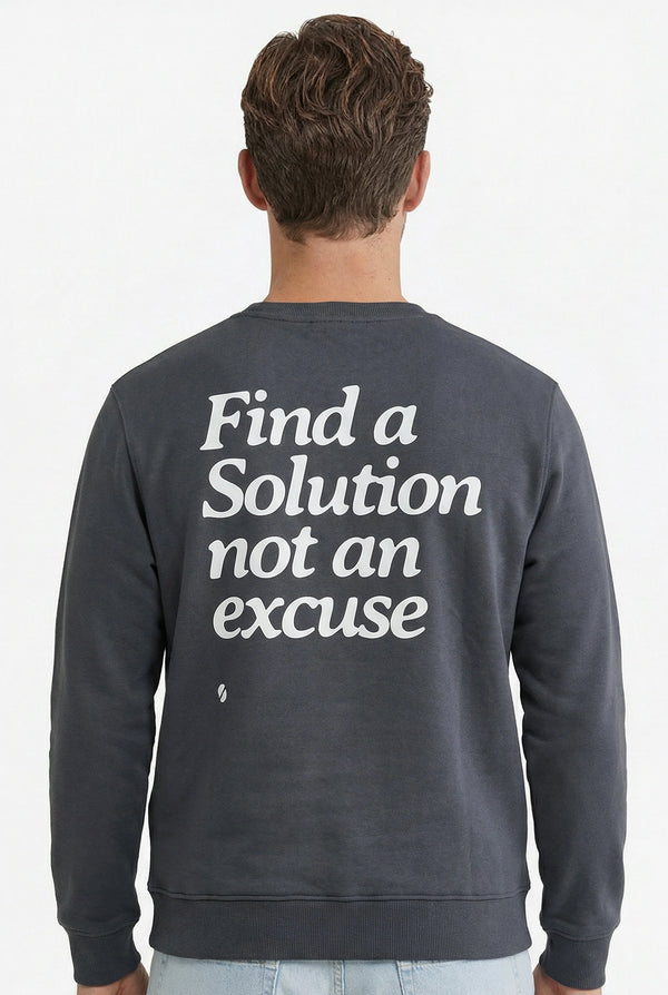 Statement Crewneck Sweater Iron Gate