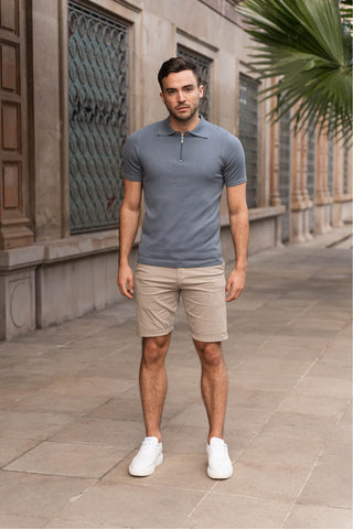 Polo-Reißverschluss Raf Blau