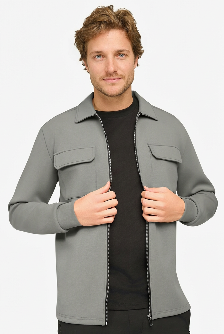 Craft Zipper Overshirt Grau