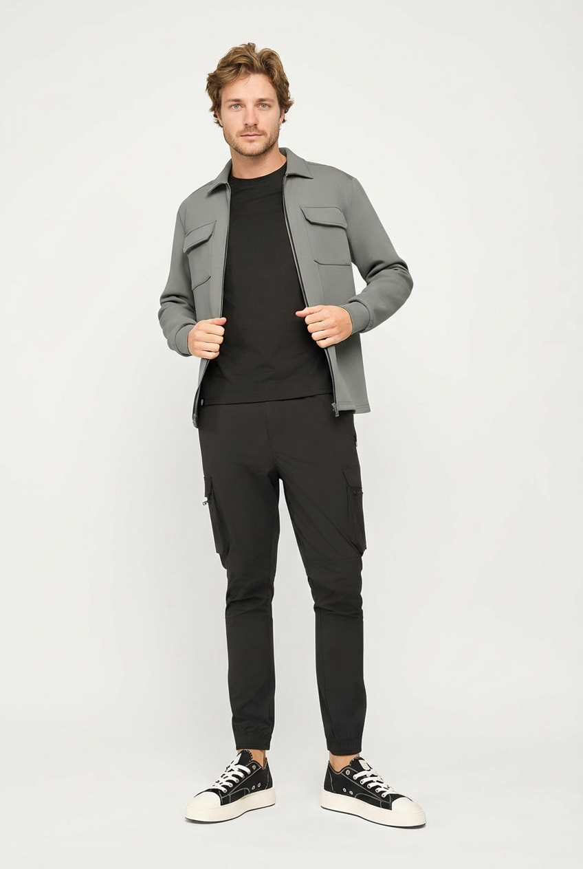 Craft Zipper Overshirt Grau