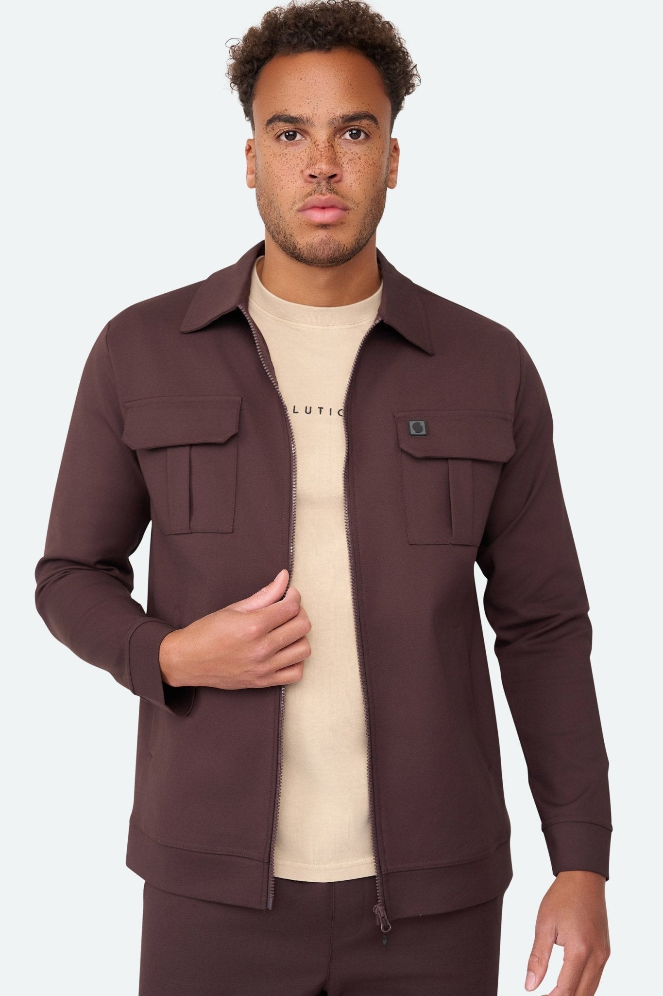 Overshirt Sjack Chicory Coffee - Solution Clothing